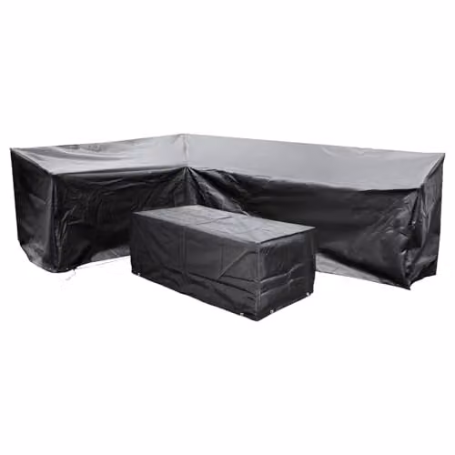 Cozy Bay Acorn EZBreathe Left L Shape Patio Set Cover in Black - Weather Resistant Outdoor Furniture Protector – 1