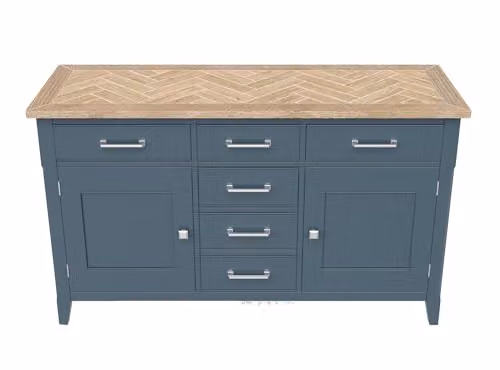 Baumhaus Signature Blue Large Wood Sideboard
