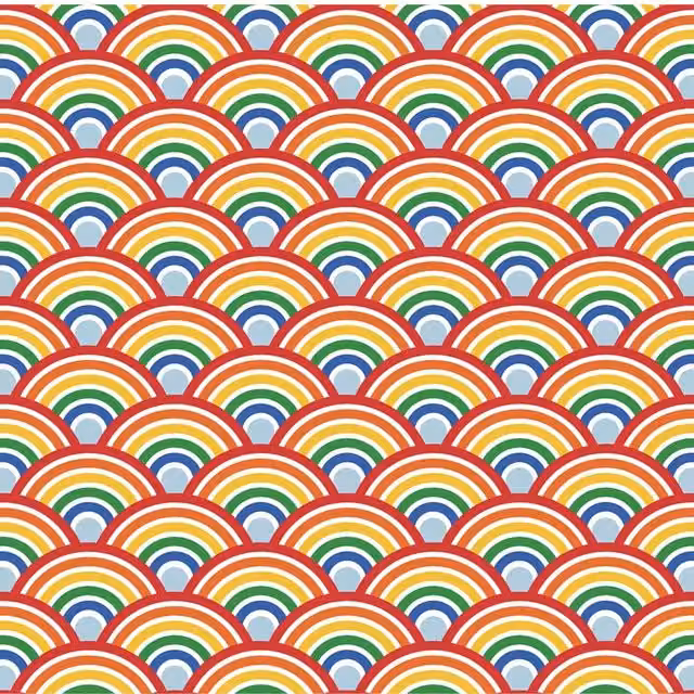 I Love Wallpaper Rainbow Magic Wallpaper in Multicoloured Brights - Red