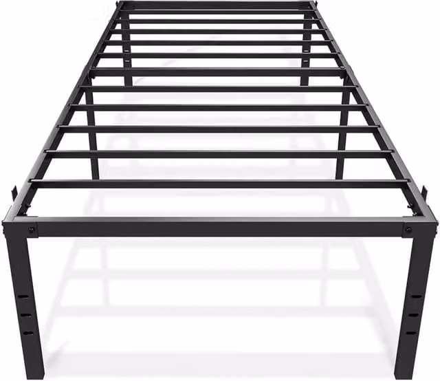 VOGREX Modern Twin Metal Bed Frame in Black