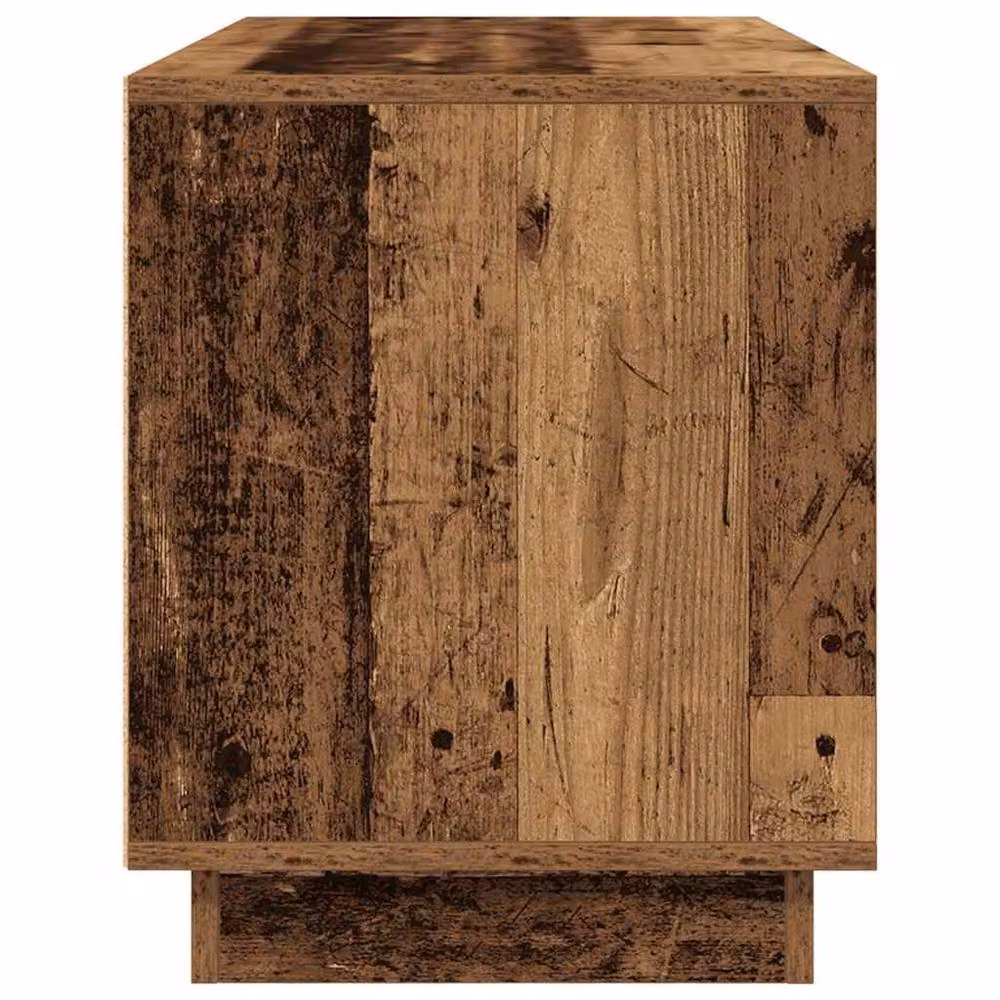 Berkfield Home TV Cabinet with LED Lights in Old Wood Brown, W/D/H: 100 x 41 x 50 cm – 4