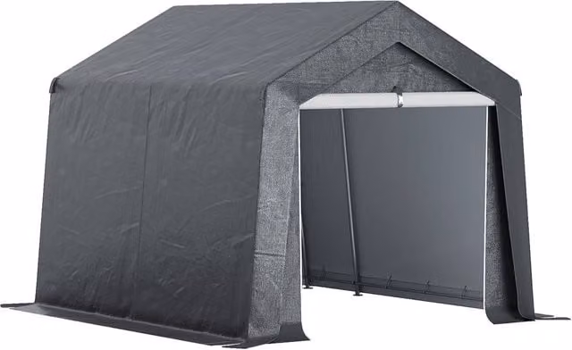 Rolipo Portable Garden Shed with Window in Dark Grey