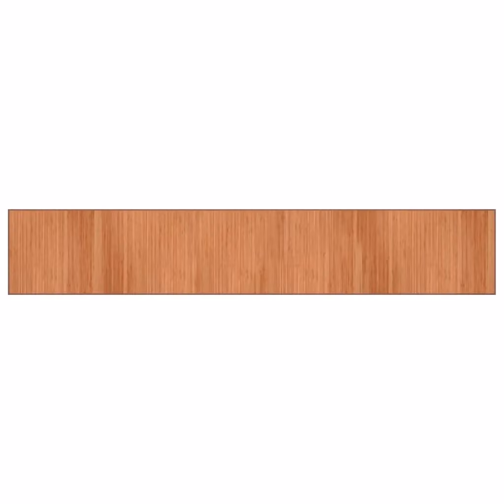 Berkfield Home Rectangular Bamboo Rug in Brown, W/D: 70 x 400 cm – 1