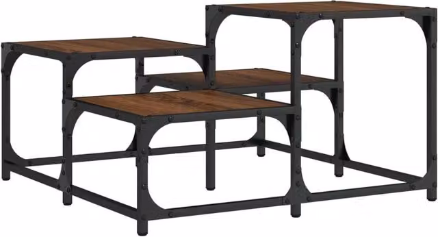 Berkfield Home Brown Oak Coffee Table W/D/H: 68 x 68 x 40 cm – 1