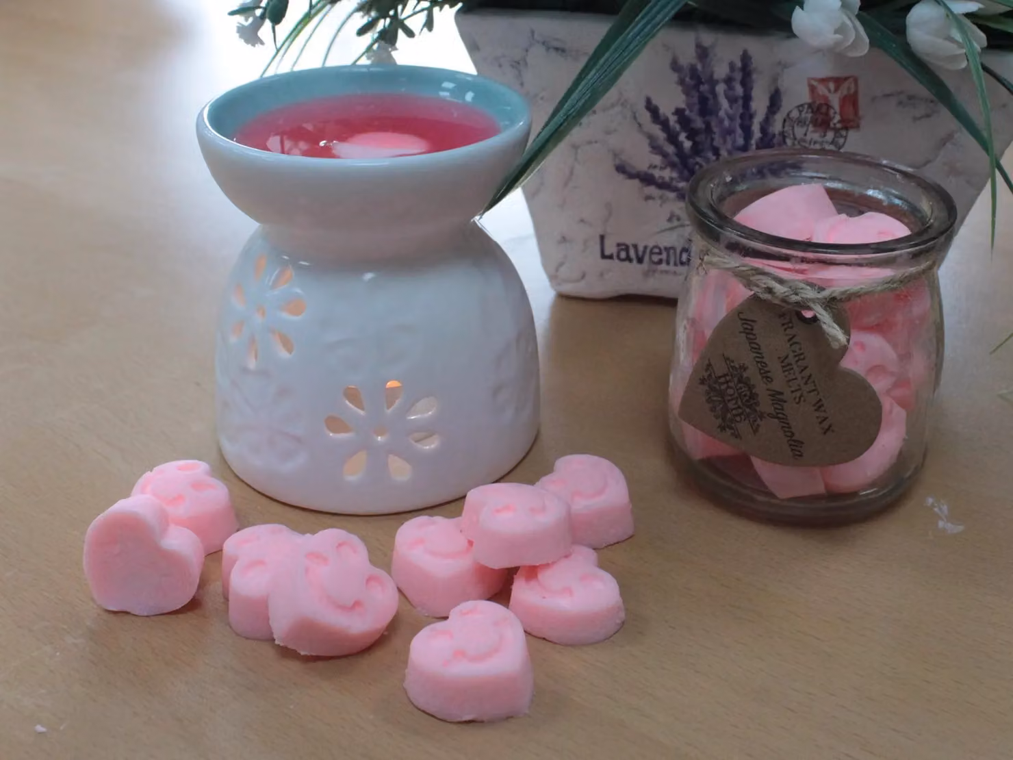 KDMD Japanese Magnolia Soywax Melts Jar in Pink – 2