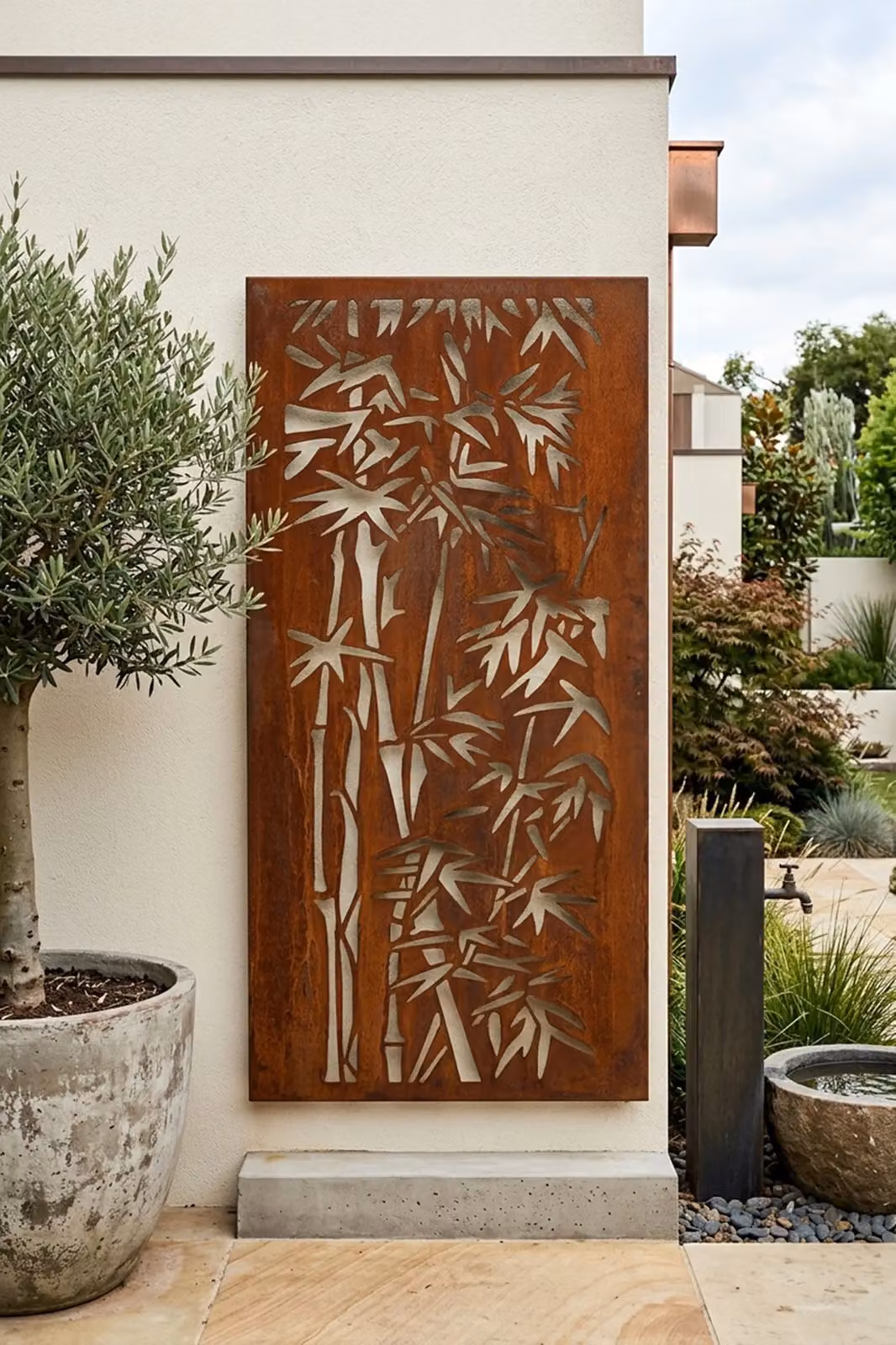 F&G Supplies Brown Woven Bamboo Decorative Wall Art Screen, H: 180 cm x W: 90 cm – 2