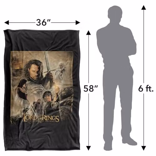 LOGOVISION Lord of the Rings Return of the King Poster Print Super Soft Fleece Throw Blanket, Multicolour, W: 91.44 cm, L: 147 cm – 4