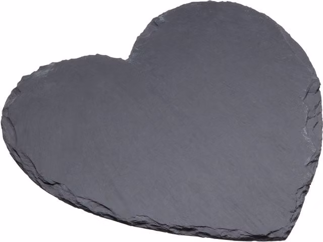 Artesa Slate Heart Shaped Serving Platter in Grey, 25 cm