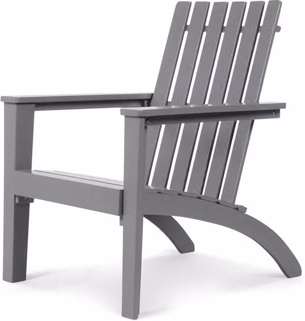 Kelvenix Classic Acacia Wood Outdoor Garden Adirondack Chair in Grey