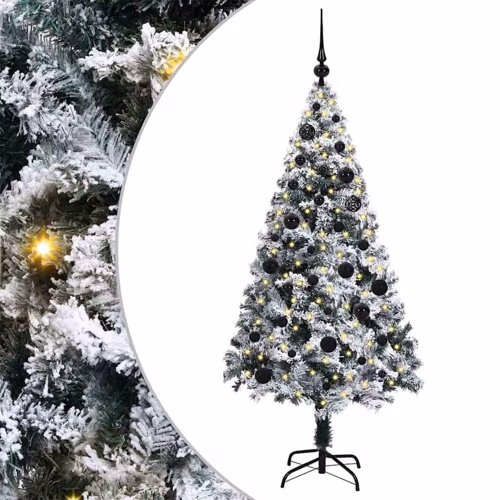 Berkfield Home Artificial Green Christmas Tree with 150 LEDs and Stand, Height: 150 cm – 2