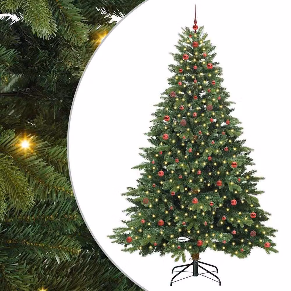 Berkfield Home Artificial Green Christmas Tree with 300 LEDs, Height: 240 cm – 2