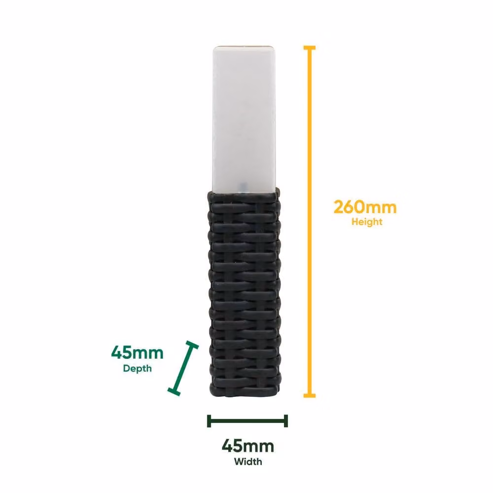 Gardenwize Pack of 4 Solar LED Rattan Stake Lights in Black – 2