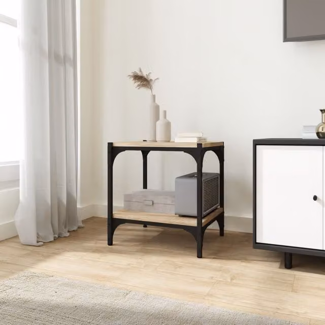 Berkfield Home Sonoma Oak TV Cabinet in Brown, W/D/H: 40 x 33 x 41 cm – 1