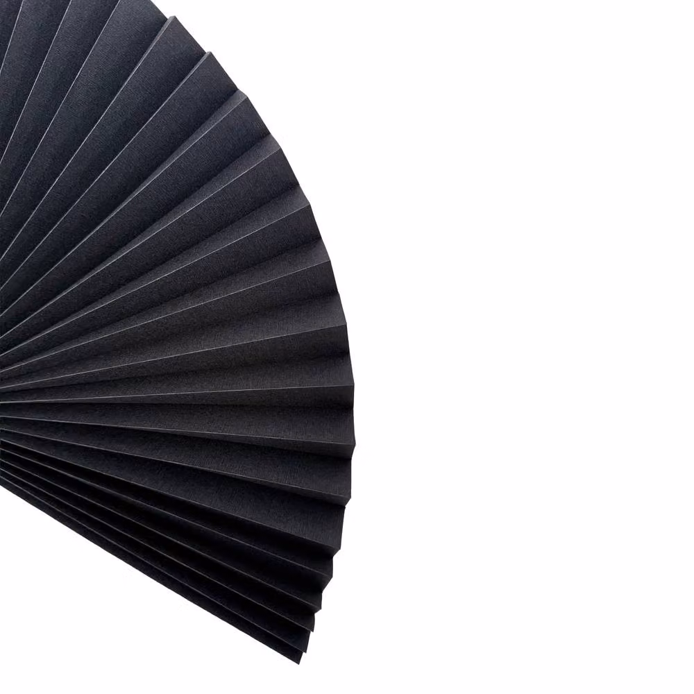 FURNISHED Stick On Blackout Pleated Blinds in Black, W: 70 cm, H: 150 cm – 5