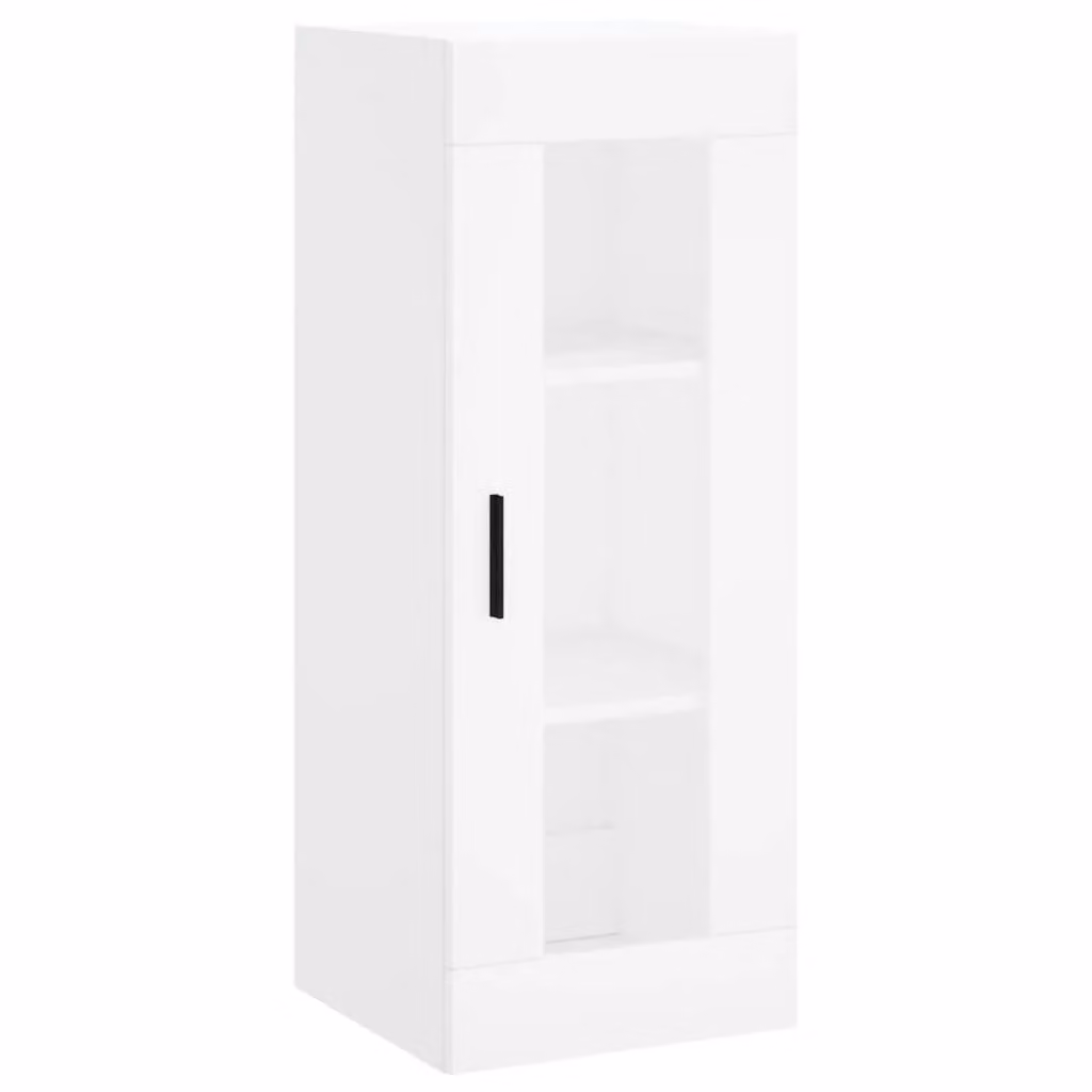 Berkfield Home Wall Mounted Cabinet in White with Glass Doors, W/D/H: 34.5 x 34.5 x 90 cm – 2