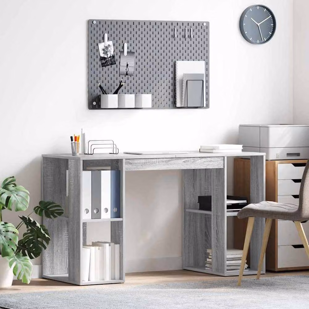 Berkfield Home Grey Sonoma Computer Desk, W/D/H: 130 x 75 x 75 cm – 2