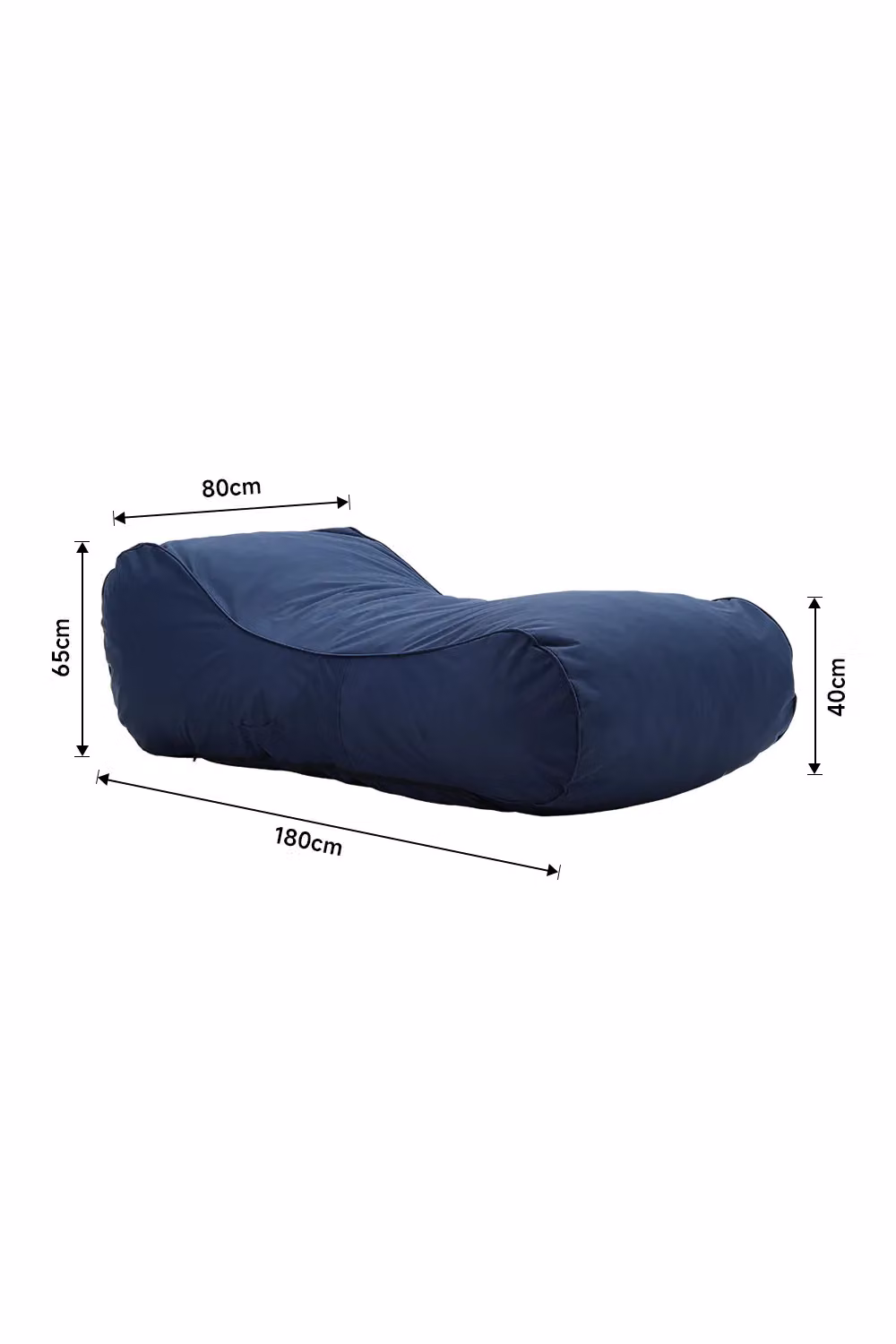 Living and Home Large Comfy Lounger with Dense Filling in Blue – 2