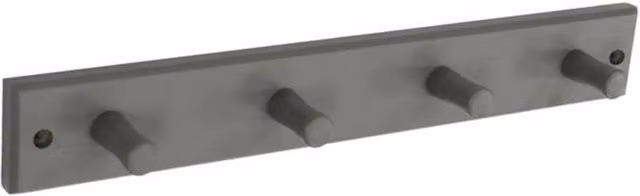 Securit Grey Wood Wall-Mounted Hook Rail