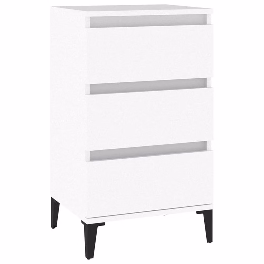 Berkfield Home Modern White Bedside Cabinet W/D/H: 40 x 35 x 70 cm – 2