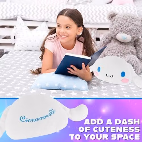 Get Trend Sanrio Cinnamoroll 3D Plush Cushion, White, W: 39 cm, L: 40 cm – 2