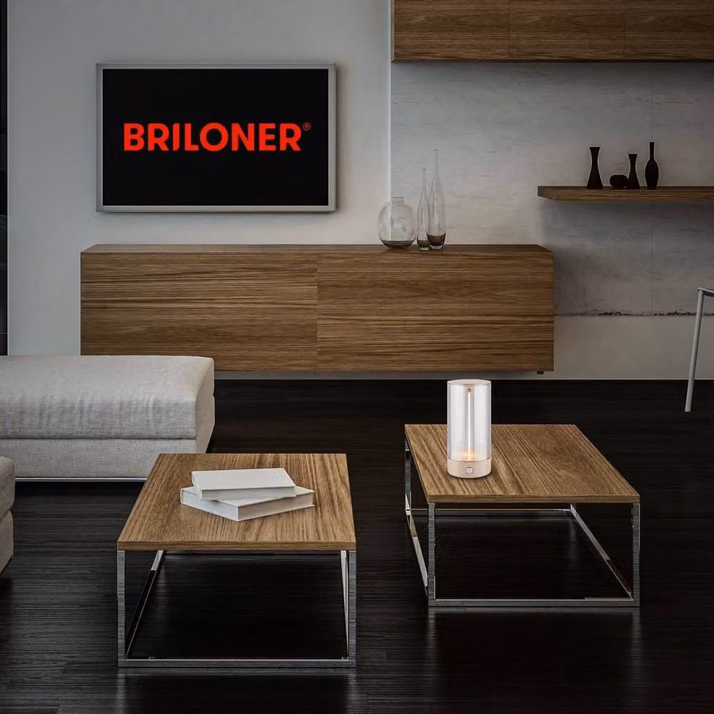 Briloner Beige LED Wireless Table Lamp with Touch Control and Warm White Light, H 14.5 x W 7 x D 7 cm – 4