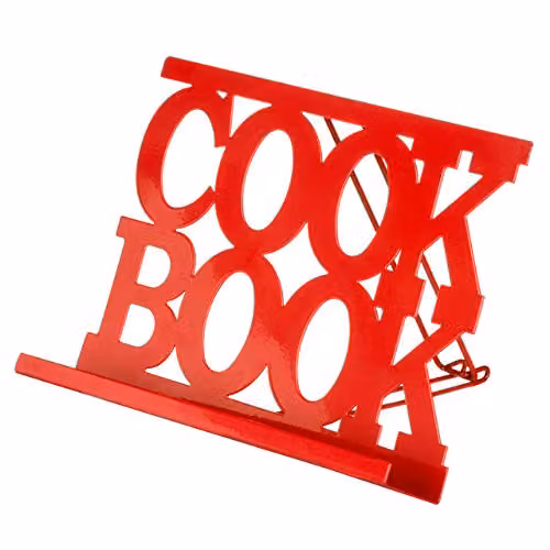 Premier Housewares Red Metal Freestanding Cookbook Stand