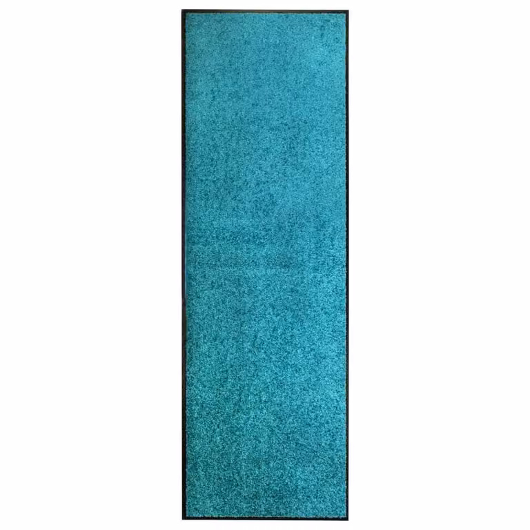 Berkfield Home Washable Non-Slip Turquoise Doormat, W: 60 cm, L: 180 cm