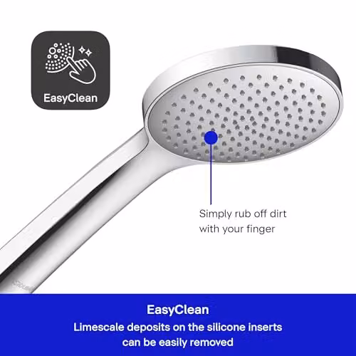 Duravit Universal Round Rain Shower Head in Chrome with Anti-Limescale and Water-Saving Features – 2