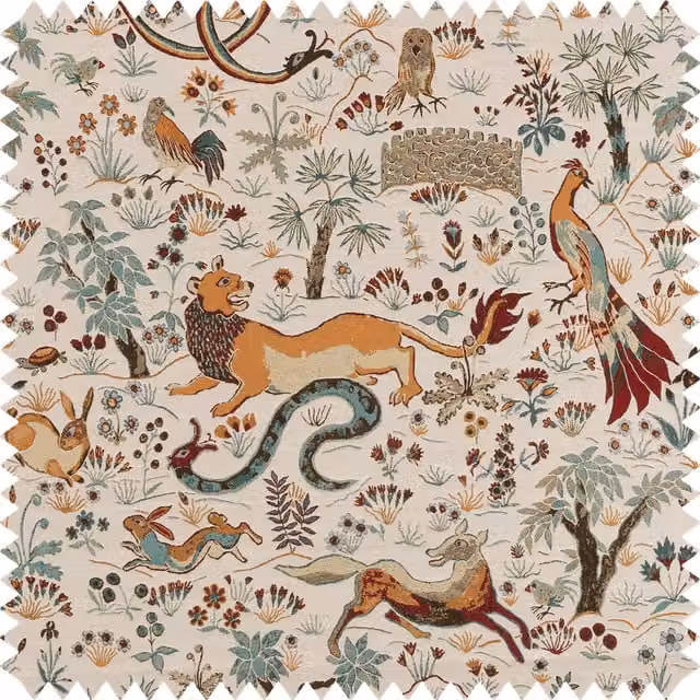 House of Hackney TREMATONIA Jacquard Ecru and Beige Multicolour Fabric for Adults