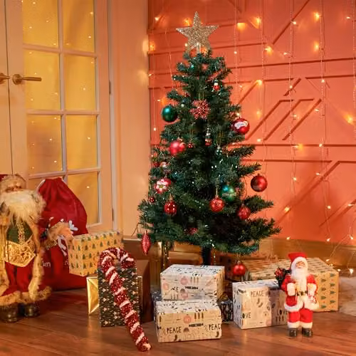 Deco Express Realistic Artificial Green Christmas Tree, H: 120 cm, W: 25.4 cm, D: 25.4 cm – 5