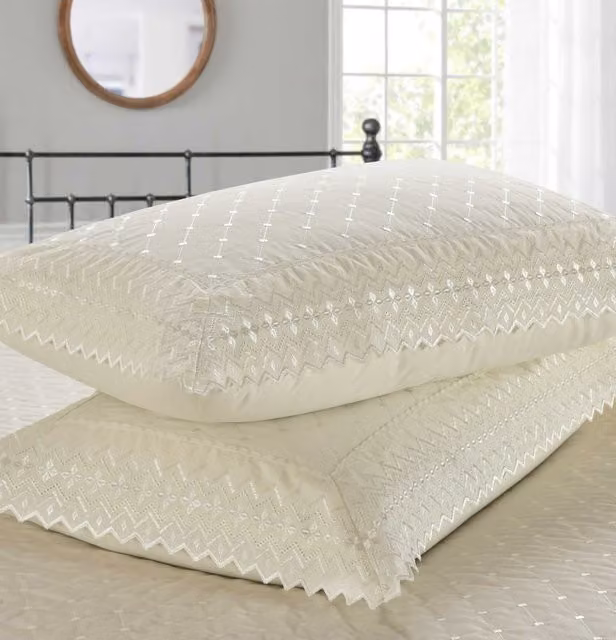 Rapport Home Richmond Pillowcase Pair in Beige