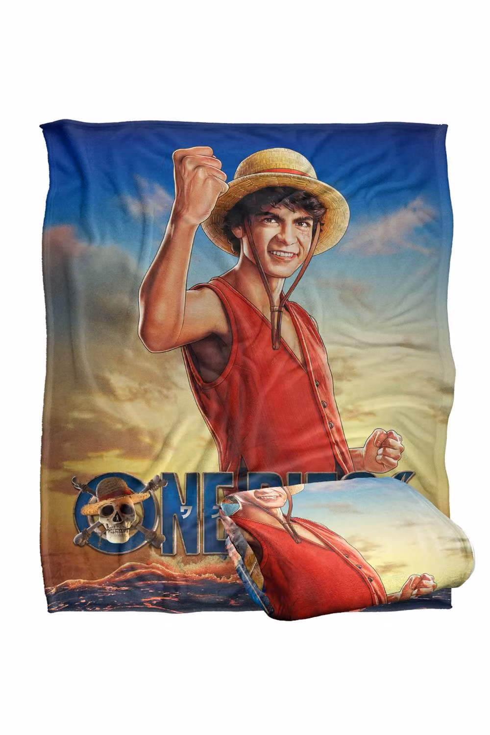Netflix One Piece Luffy Fist Pump Silky Touch Soft Fleece Throw Blanket, Multicolour, W/D/H: 152 x 127 cm – 2