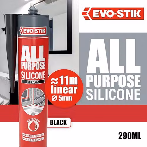 Evo-Stik All Purpose Flexible Silicone Sealant, Black – 2