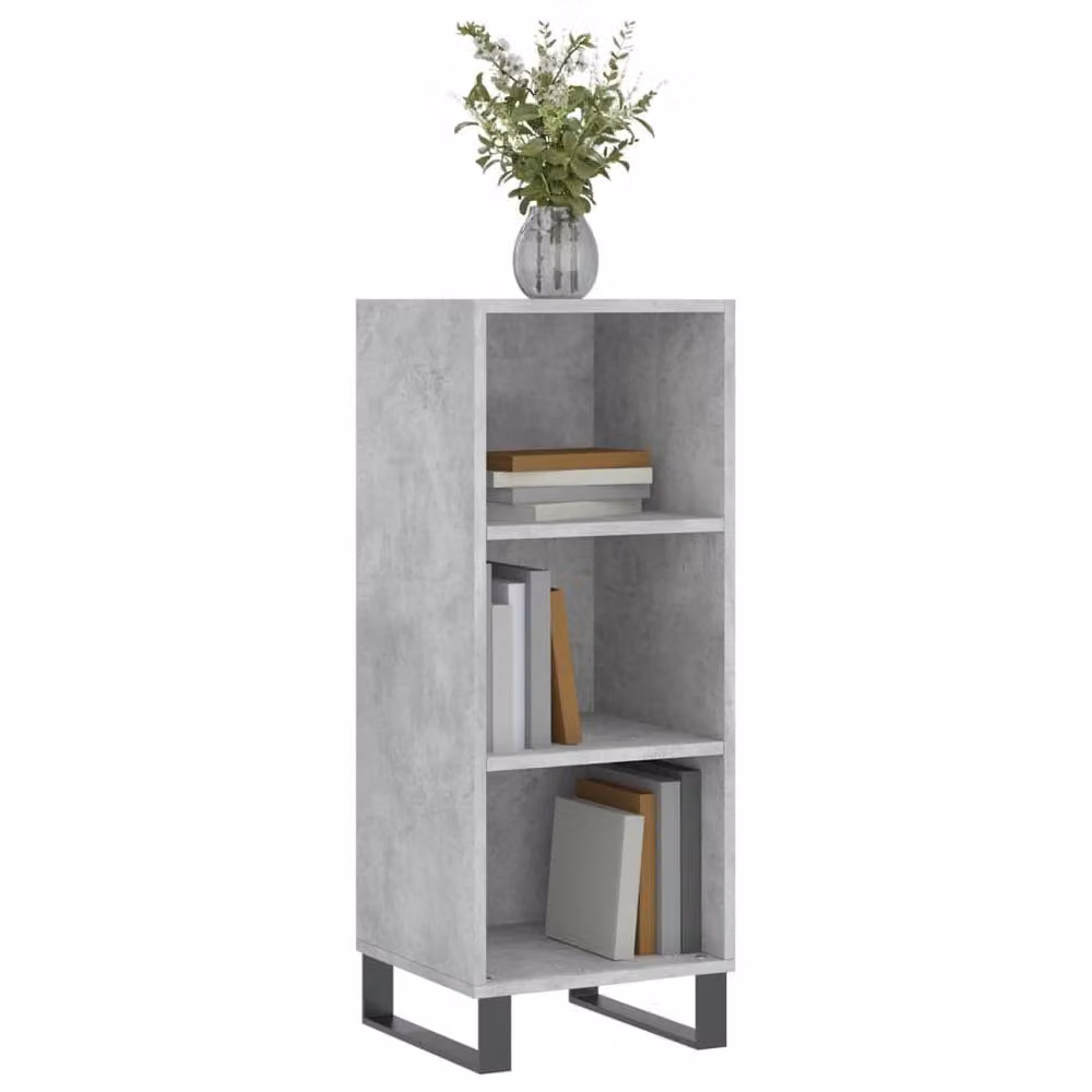 Berkfield Home Sideboard in Concrete Grey, W/D/H: 34.5 x 32.5 x 90 cm – 2