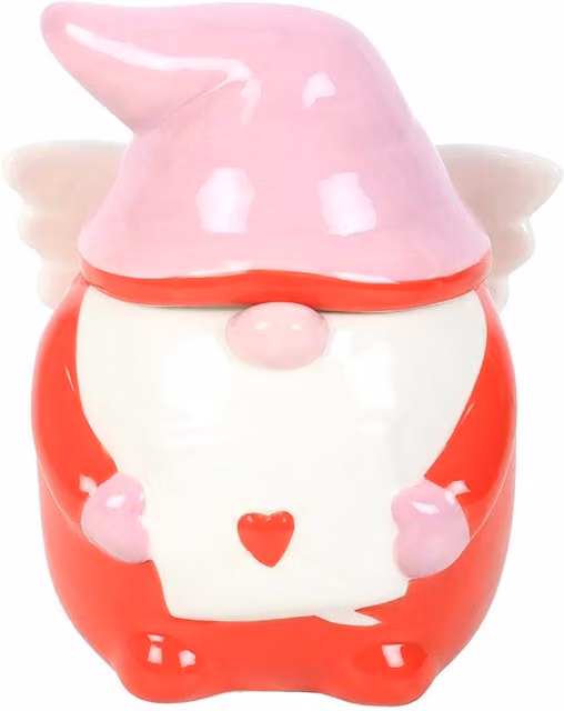 Kingsbury Gifts Cupid Valentine's Day Gonk Ceramic Oil Burner in Multicolour and Red
