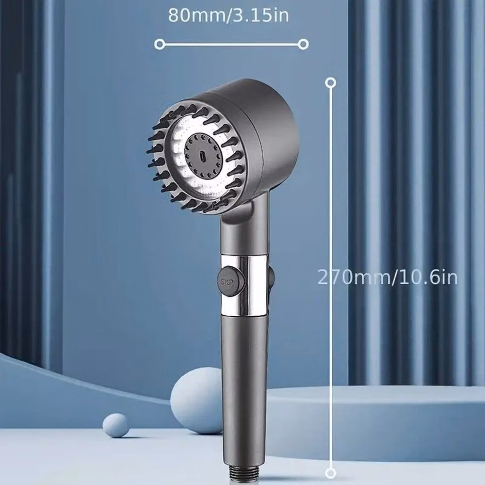 PAWNORA High Pressure Bath Shower Head in Grey Gunmetal – 2