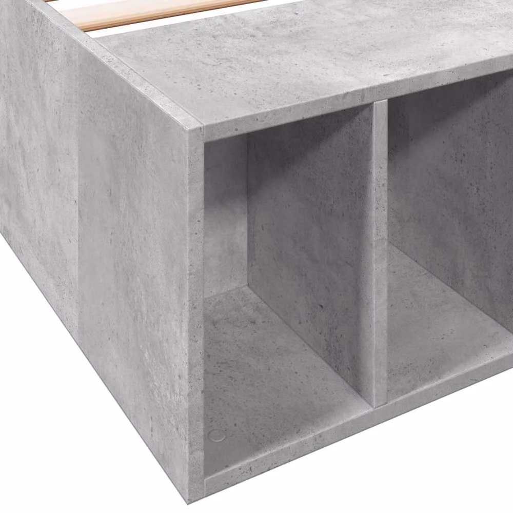 Berkfield Home Small Single Bed Frame in Concrete Grey, W: 75 cm, L: 190 cm – 3