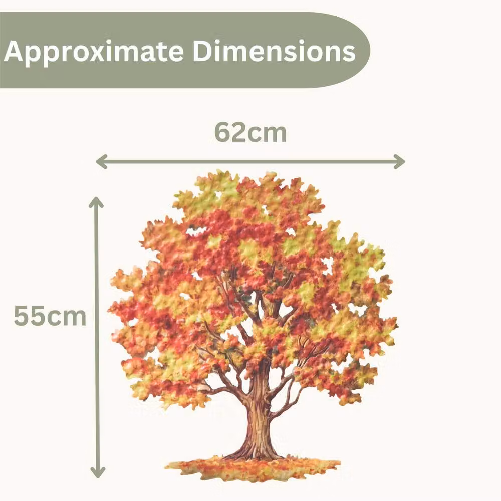 Marco Paul Large Metal Outdoor Wall Decor Autumn Tree in Orange, Red and Gold – 2