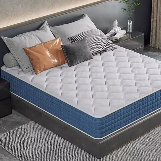 FORGEVIO Luxury Orthopaedic Hybrid Mattress in Blue, W/D/H: 135 x 190 x 25 cm – 1