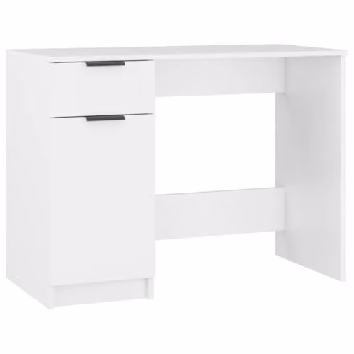 vidaXL Modern White Writing Desk in Engineered Wood W/D/H: 100 x 50 x 75 cm