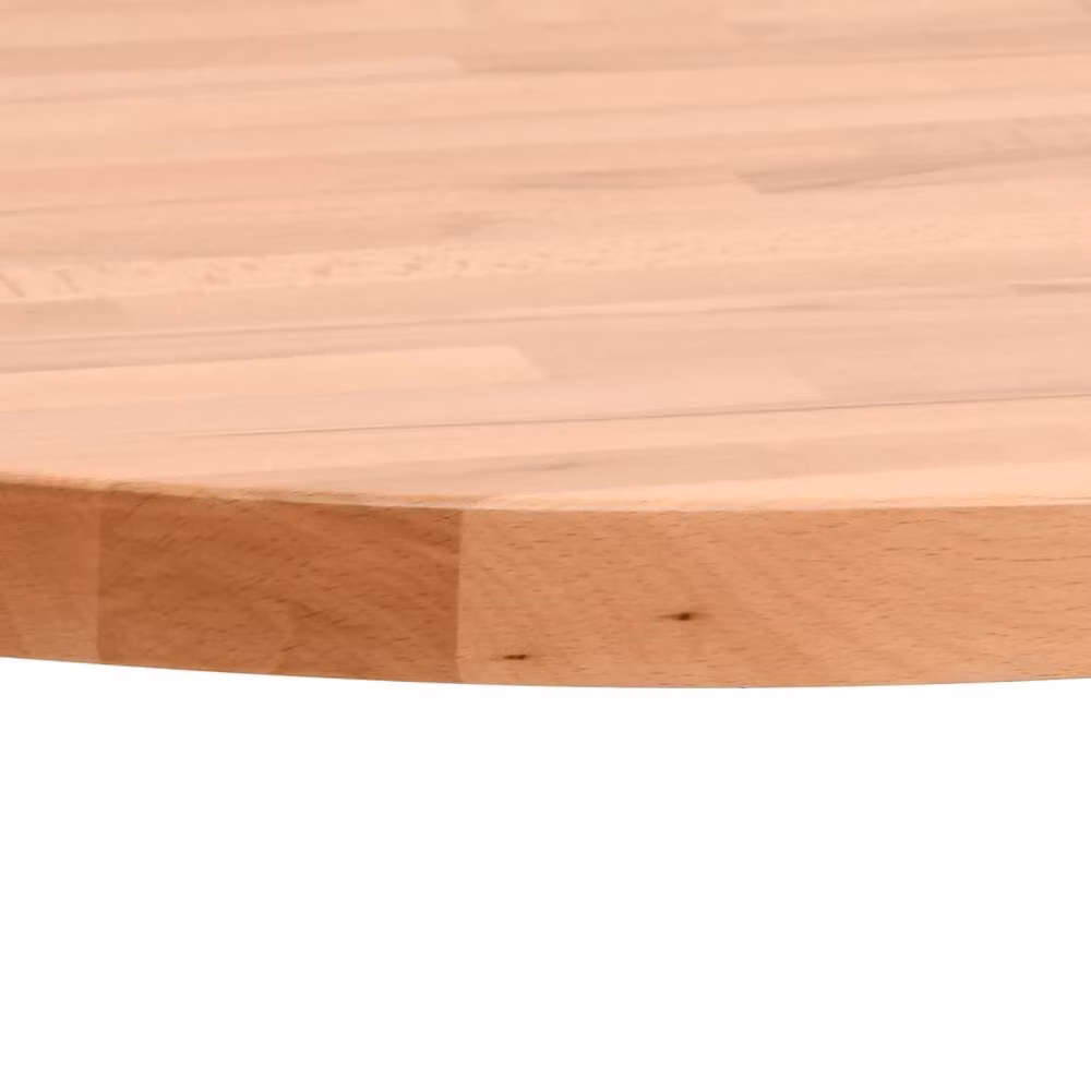 Berkfield Home Round Solid Wood Beech Table Top, Brown, Diameter: 40 cm, Height: 1.5 cm – 3
