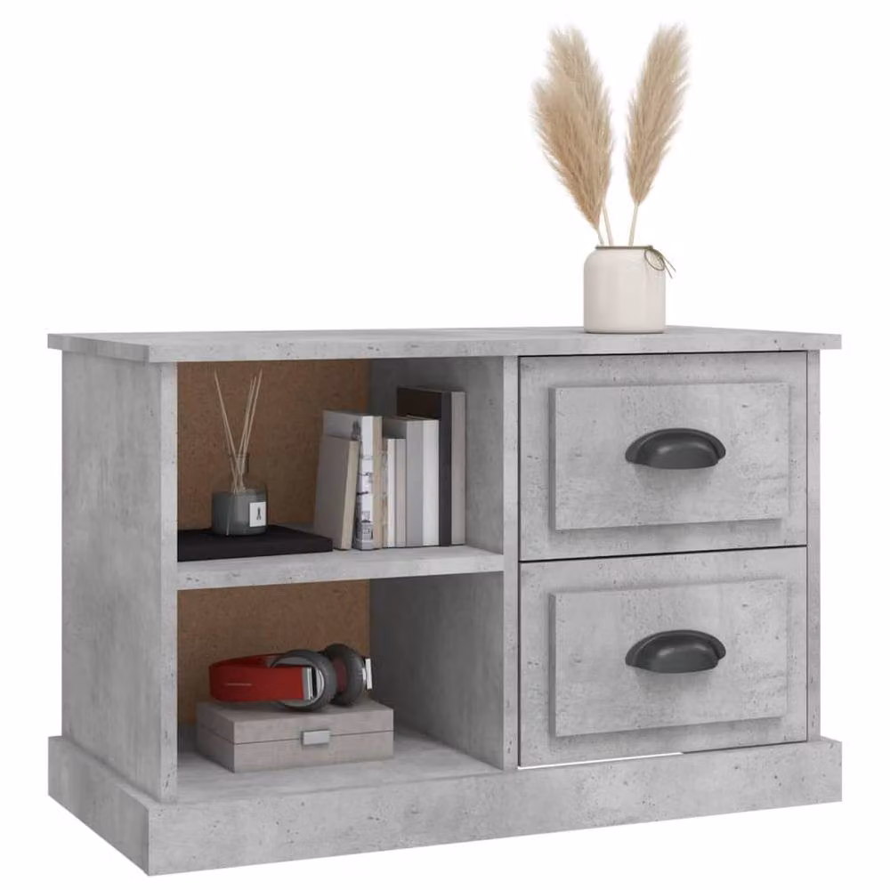 Berkfield Home TV Cabinet in Concrete Grey, W/D/H: 73 x 35.5 x 47.5 cm – 3