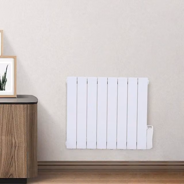 Livingandhome 1200W White Oil Filled Radiator with Frost Protection and Wall Mounting