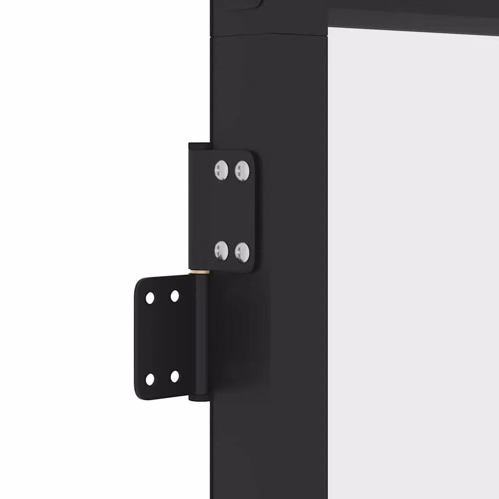 Berkfield Home Slim Interior Door in Black with Tempered Glass and Aluminium, W: 76 cm, H: 201.5 cm – 4