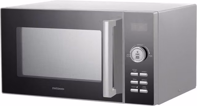 Statesman 23L 900W Digital Solo Microwave in Silver with Stainless Steel Cavity – 1