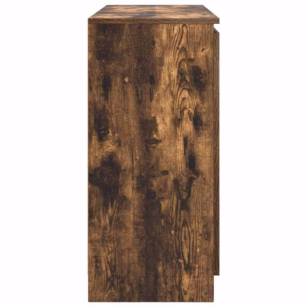 Berkfield Home Sideboard with Drawers in Smoked Oak Brown, W/D/H: 100.5 x 35 x 76 cm – 4