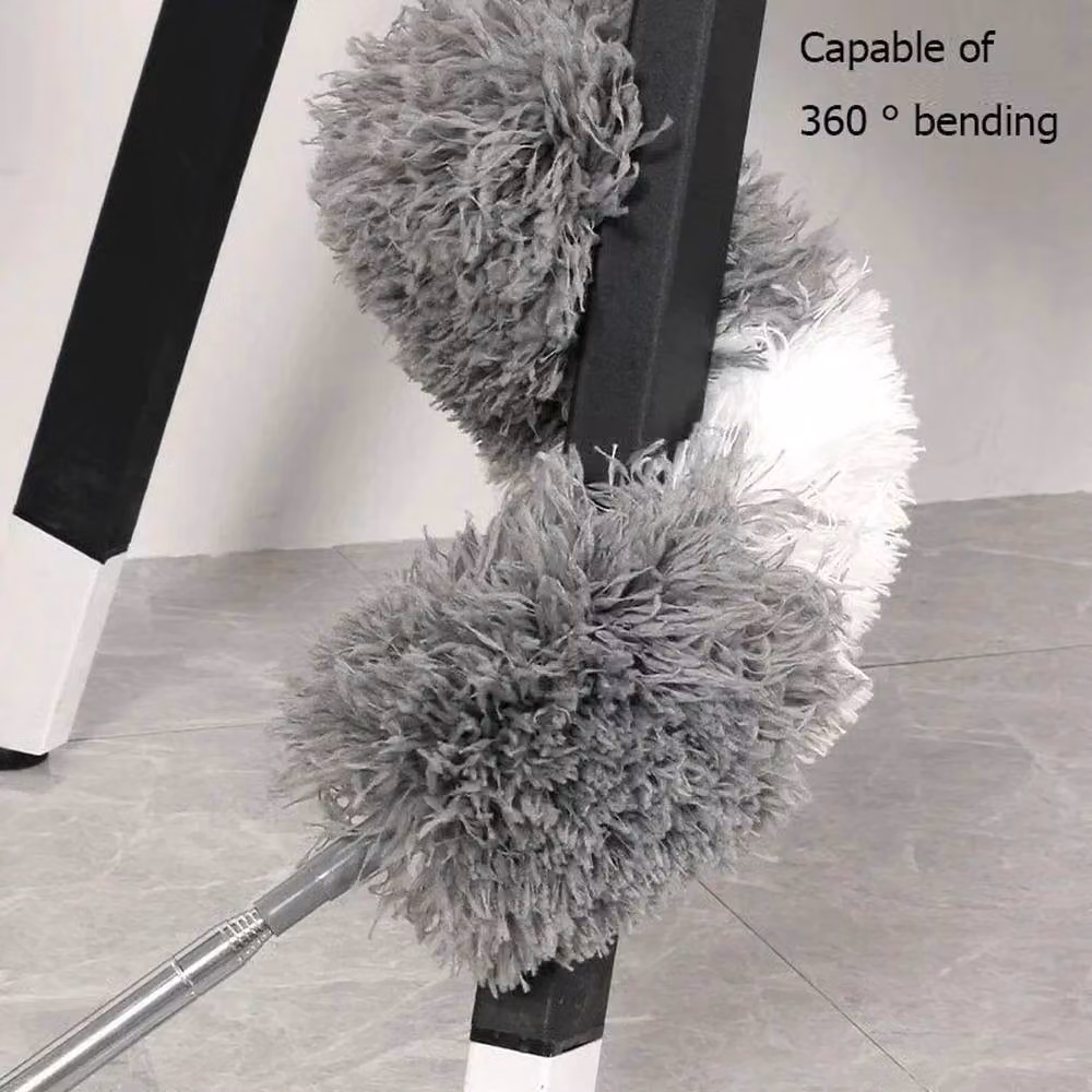 NESTLUNE Grey and White Feather Duster with 280 cm Telescopic Handle, W/D/H: 100 x 15 x 15 cm – 3