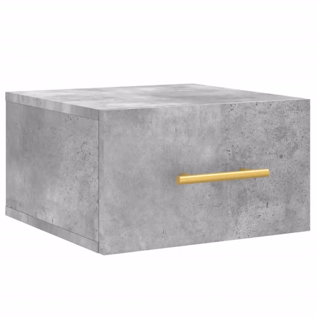 Berkfield Home Wall-mounted Bedside Cabinet in Concrete Grey, W/D/H: 35 x 35 x 20 cm – 2