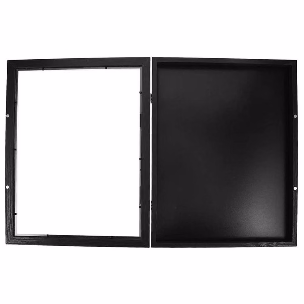 FLAVORA Black Wooden Shirt Display Frame and Sports Uniform Shadow Box, W/H: 50 x 50 cm – 4