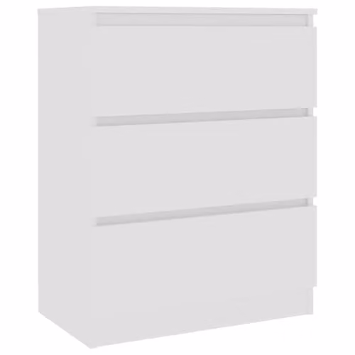 vidaXL Modern White Sideboard in Engineered Wood, W/D/H: 60 x 35 x 76 cm